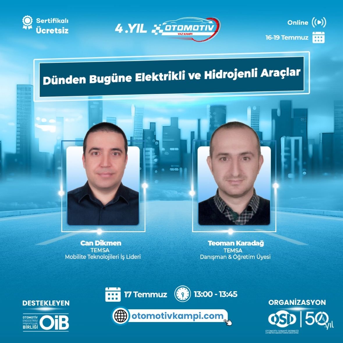 Otomotiv Yaz Kampı 2024 — talk on electric and hydrogen vehicles with Teoman Karadağ